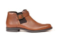 Buckle-Strap Leather Chelsea Boots