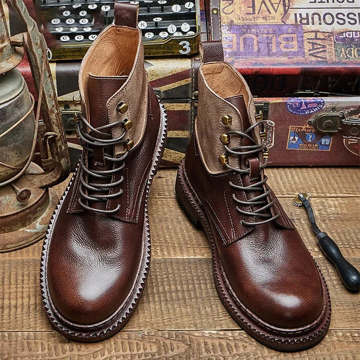 Leather & Suede Hybrid Work Boots