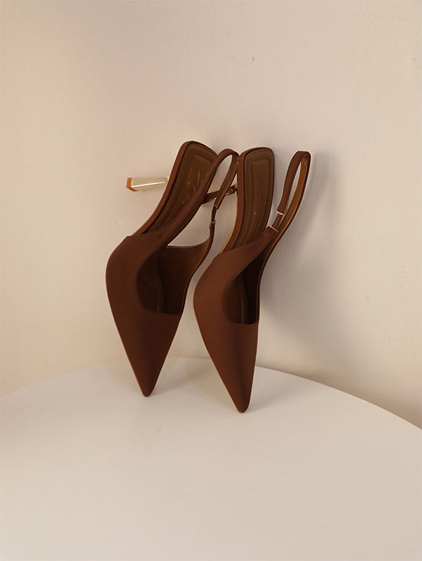 Ladies’ Minimalist Slingback High-Heel Pumps