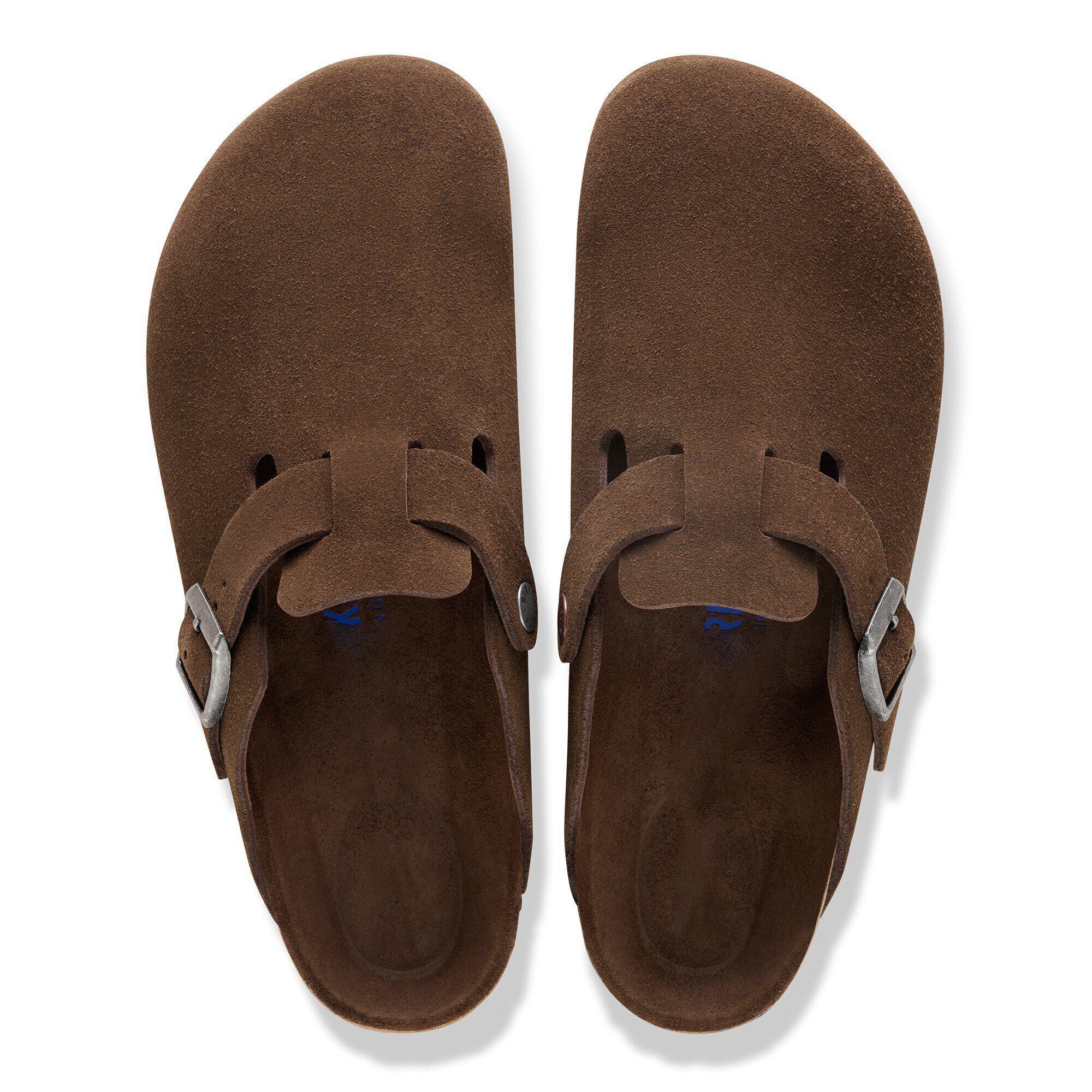 Ladies' Suede Clog Mules with Cork Footbed