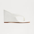 Ladies' Square Toe Thong Wedge Sandals