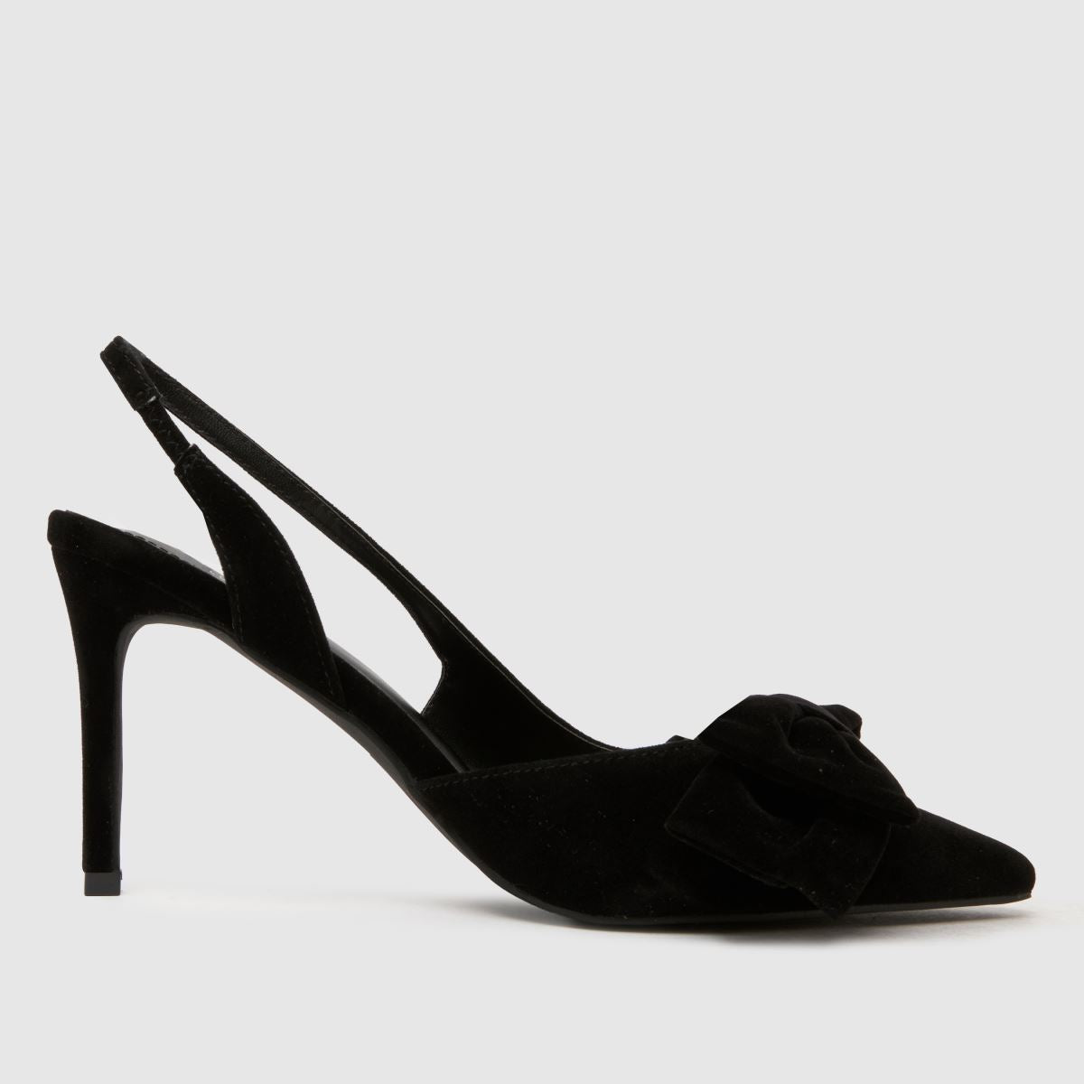 Ladies' Suede Bow Slingback Stiletto Pumps