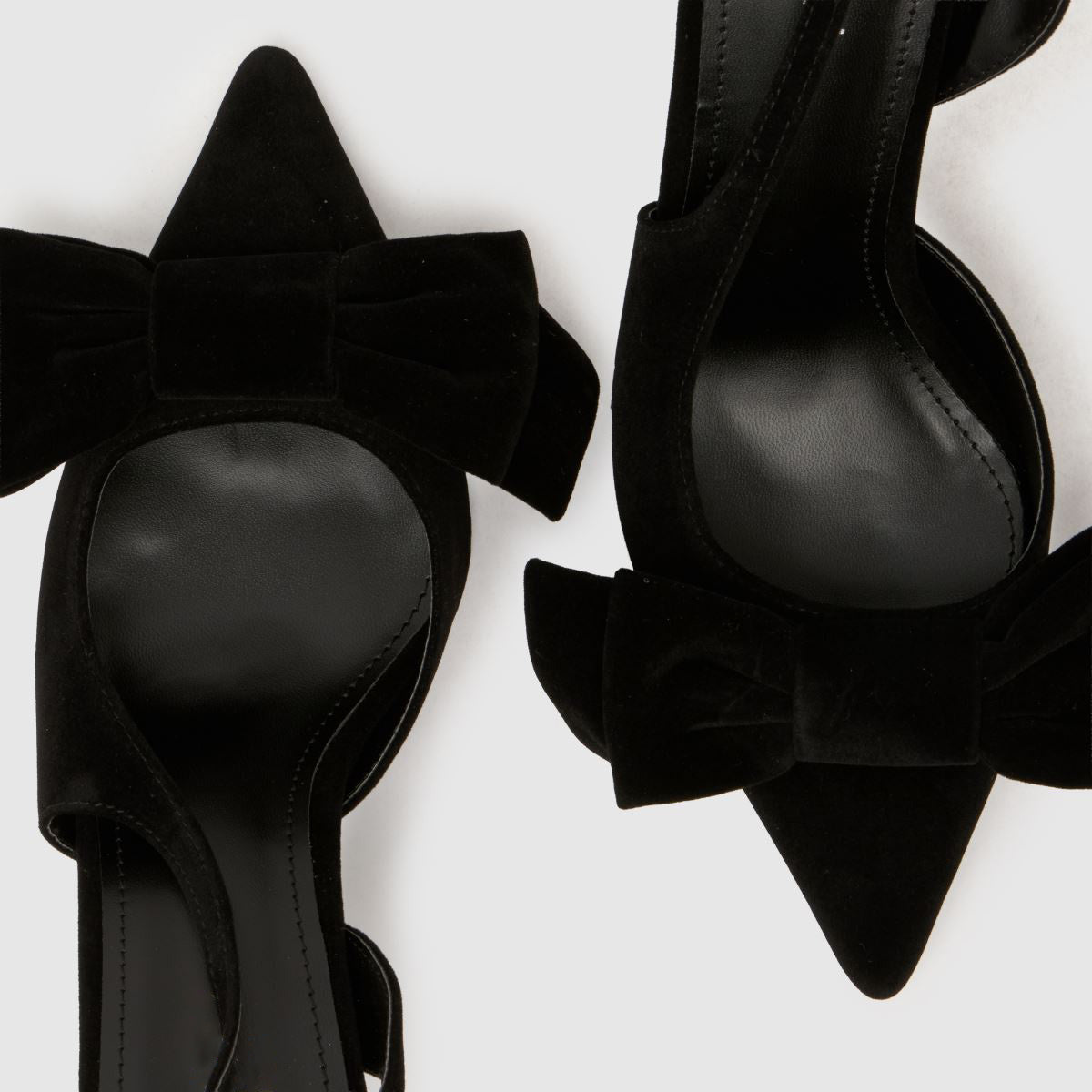 Ladies' Suede Bow Slingback Stiletto Pumps
