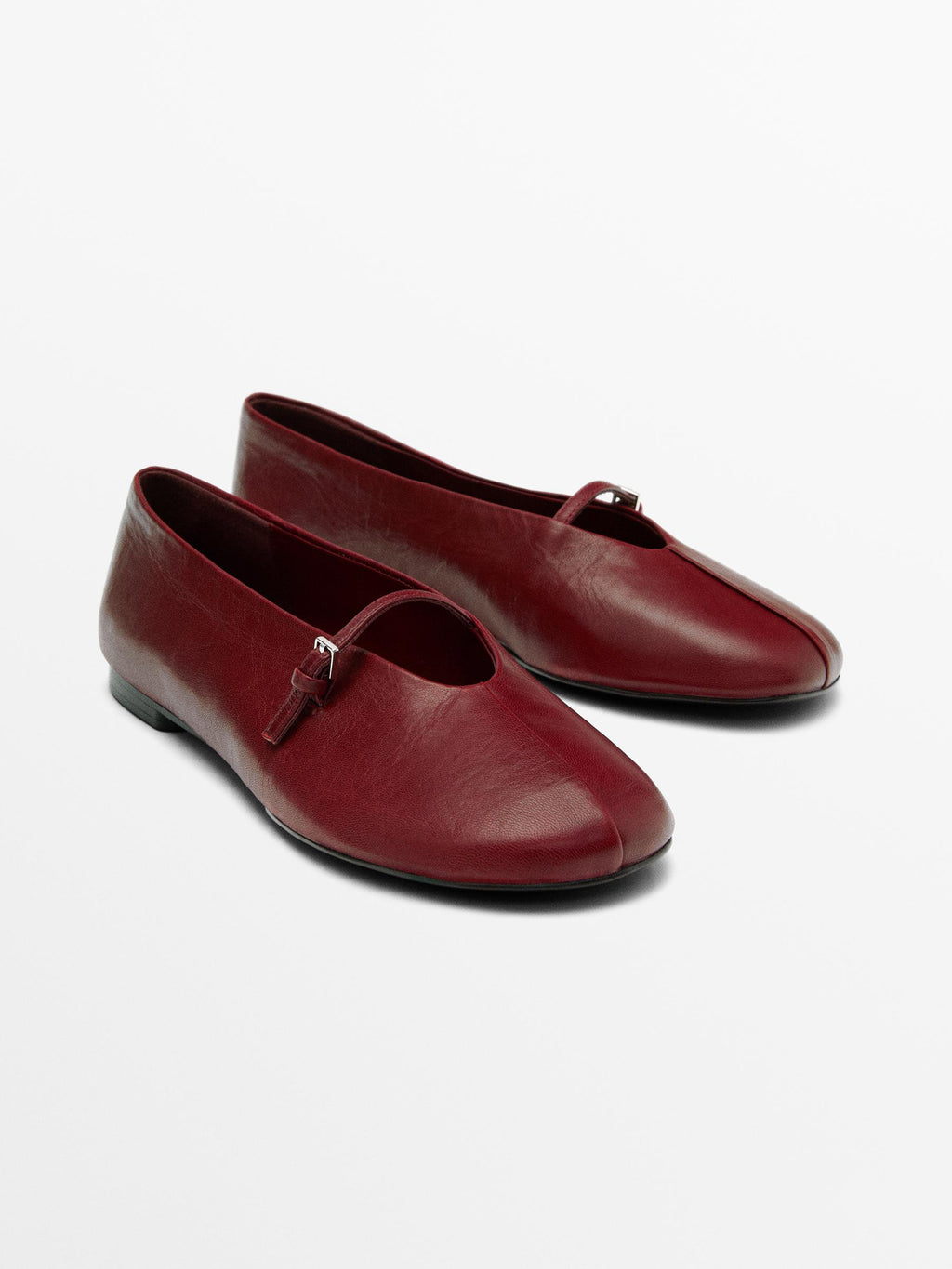 Ladies' Soft Leather Mary Jane Ballet Flats