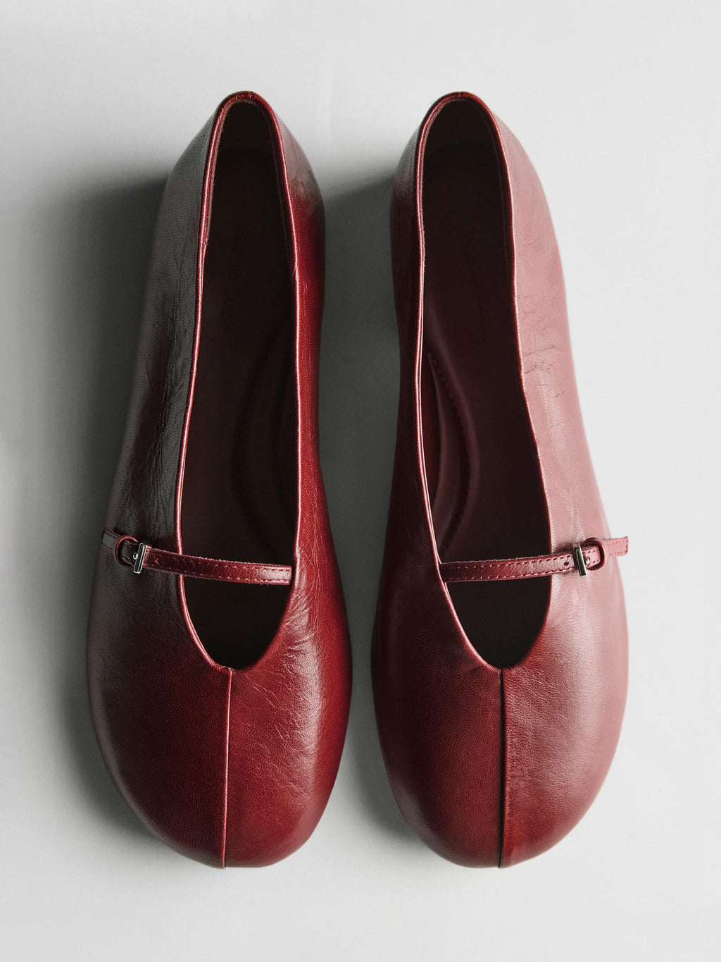 Ladies' Soft Leather Mary Jane Ballet Flats