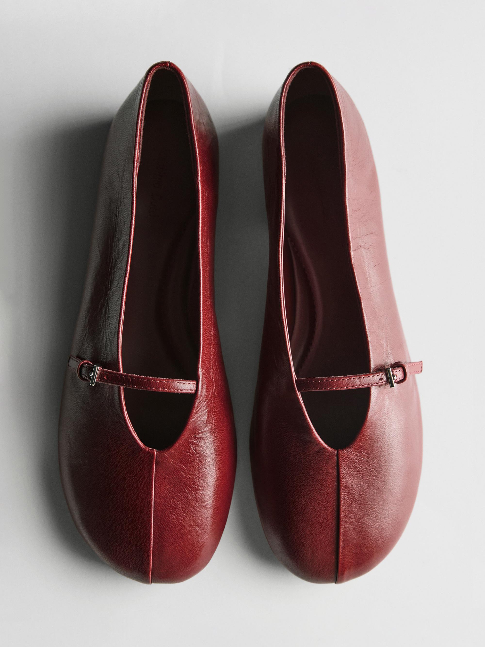 Ladies' Soft Leather Mary Jane Ballet Flats