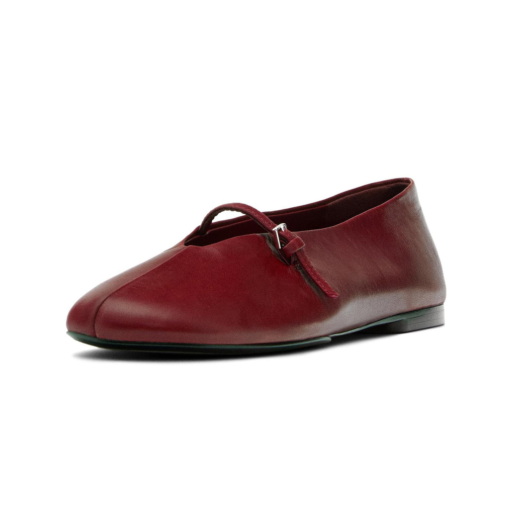 Ladies' Soft Leather Mary Jane Ballet Flats
