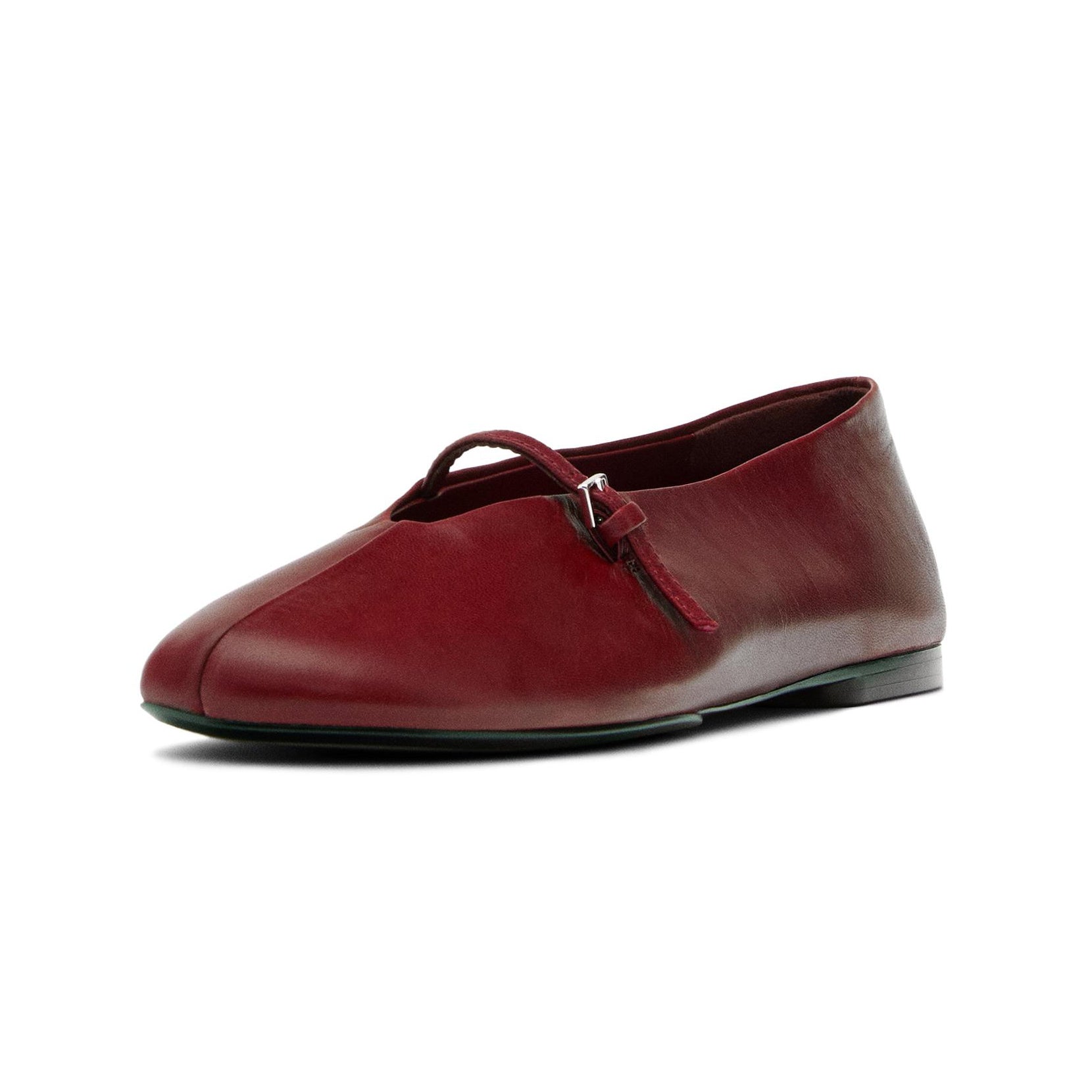 Ladies' Soft Leather Mary Jane Ballet Flats