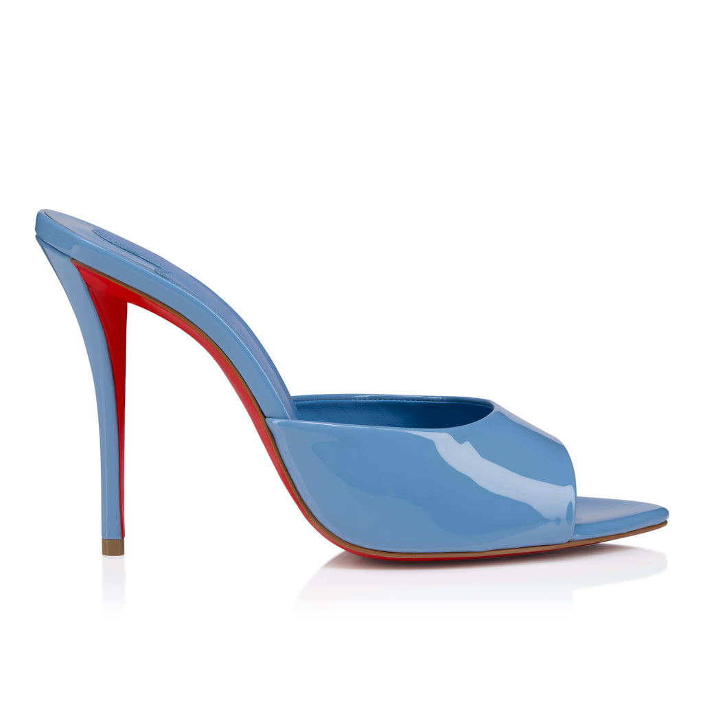 Ladies' Patent Leather Red-Sole Peep-Toe Mules