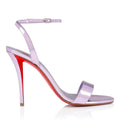 Ladies' Lavender Metallic Red-Sole Ankle-Strap Sandals
