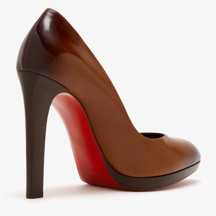 Women's Brown Gradient Leather Platform Stiletto Pumps