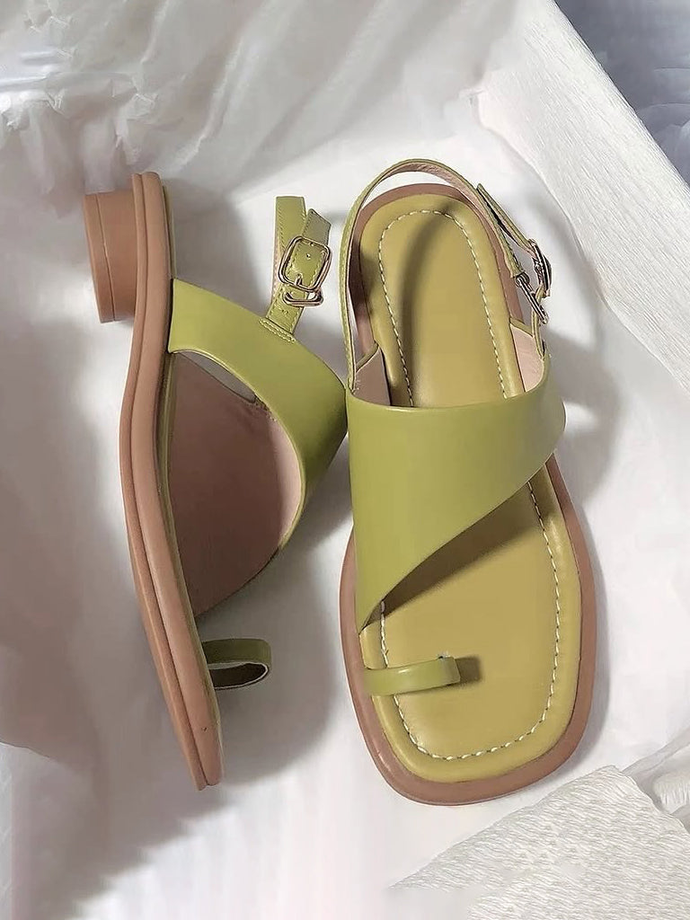 Ladies' Toe Loop Slingback Flat Sandals