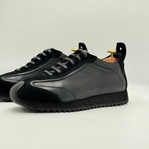 Dual-Material Retro Casual Shoes