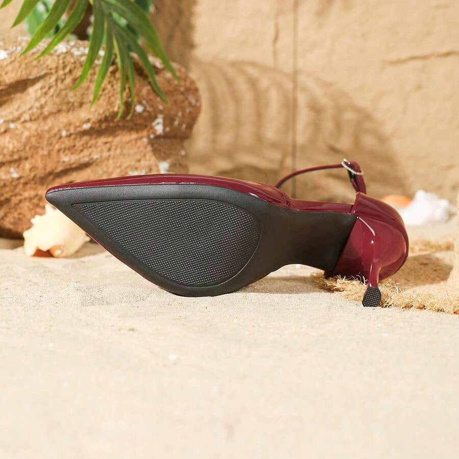 Sleek Patent Leather Stiletto Heels