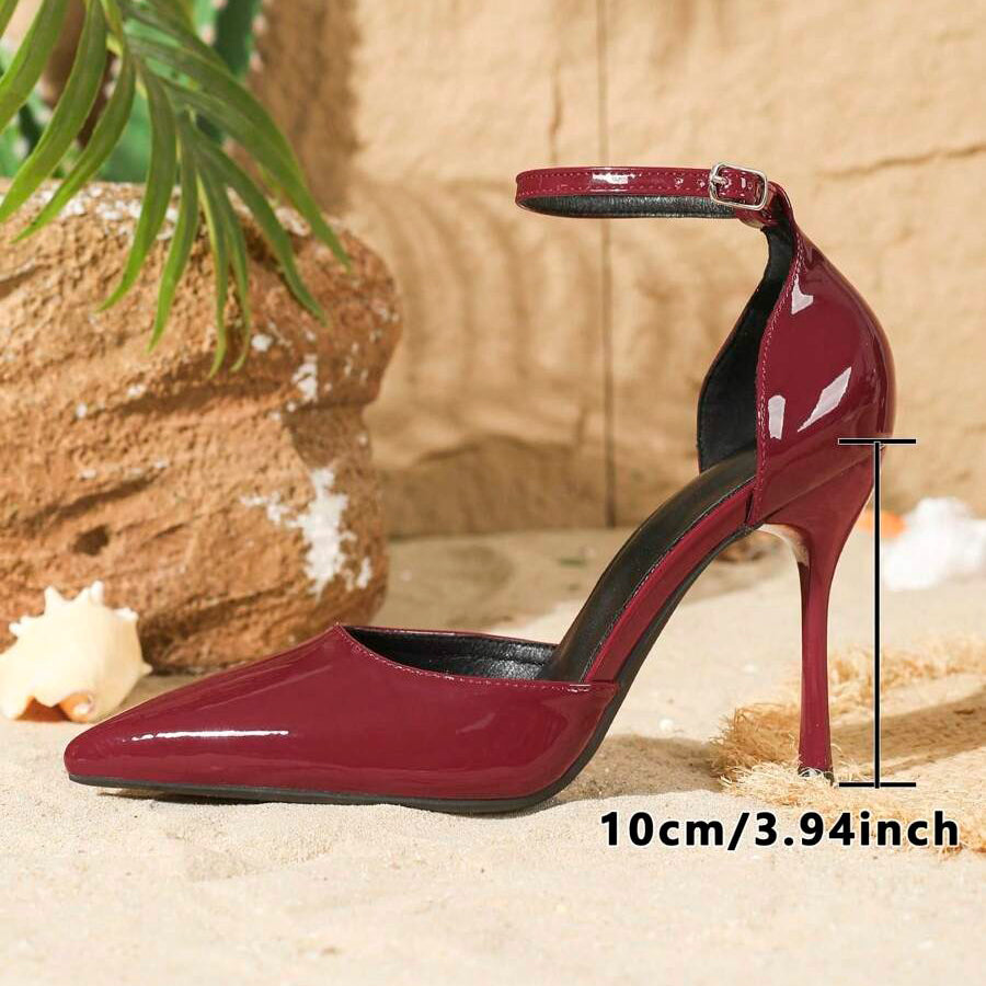 Sleek Patent Leather Stiletto Heels
