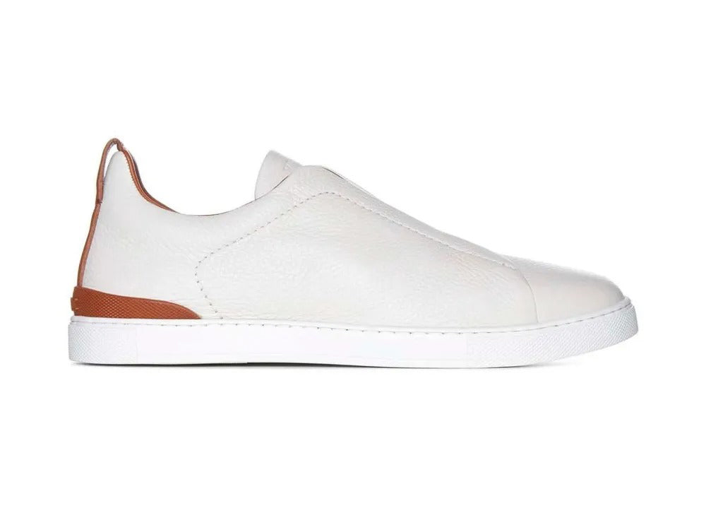 Men's Pebbled Leather Laceless Casual Shoes