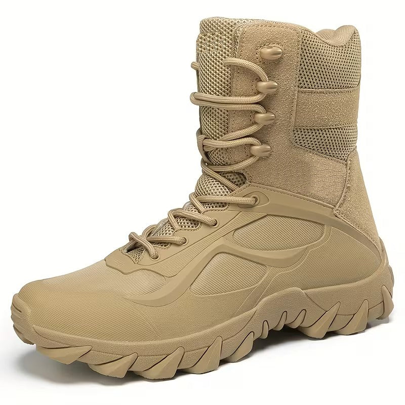 Men's High-Top Paneled Boots | Lightweight Outdoor Ankle Boots For Daily Use