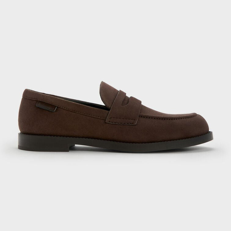 Minimalist Suede Penny Loafers
