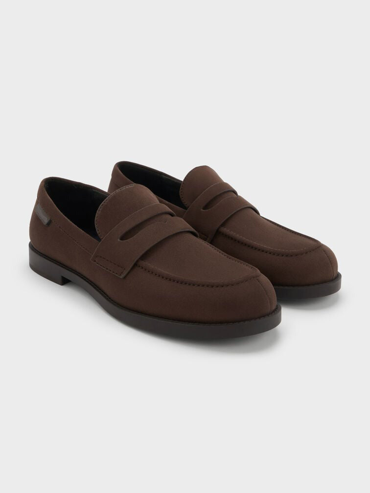 Minimalist Suede Penny Loafers