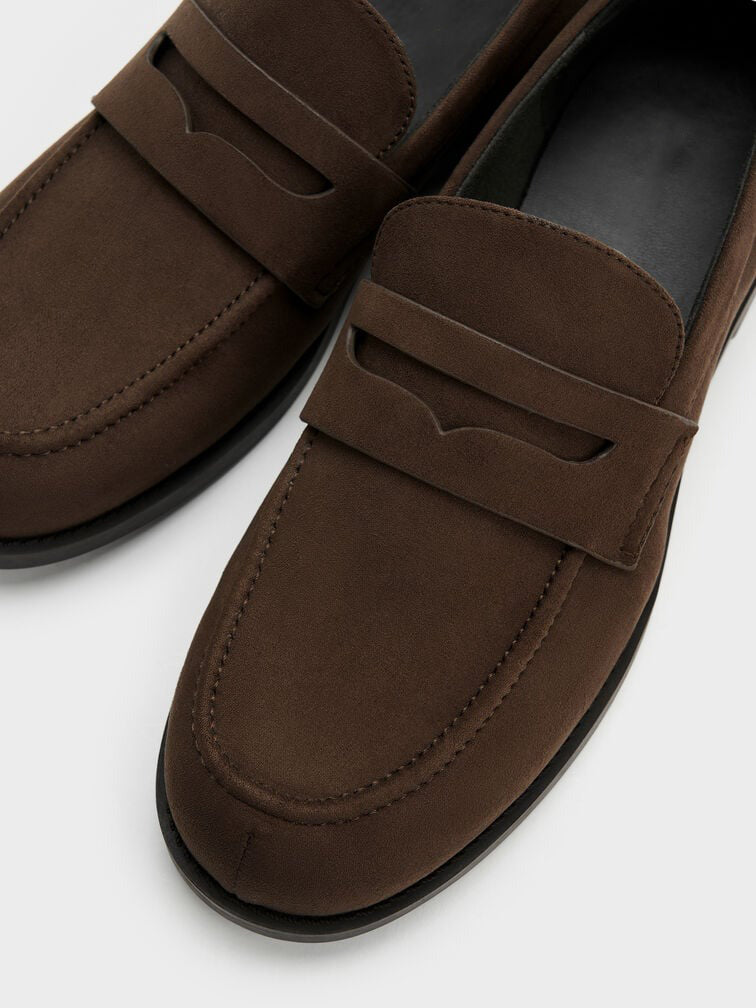 Minimalist Suede Penny Loafers
