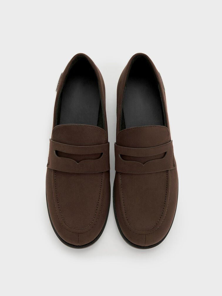 Minimalist Suede Penny Loafers
