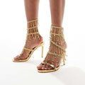 Ladies' Statement Sparkling Rhinestone Wrap-Around Heels