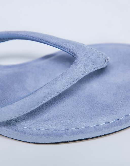 Ladies' Suede Toe-Loop Kitten Heel Mule Sandals