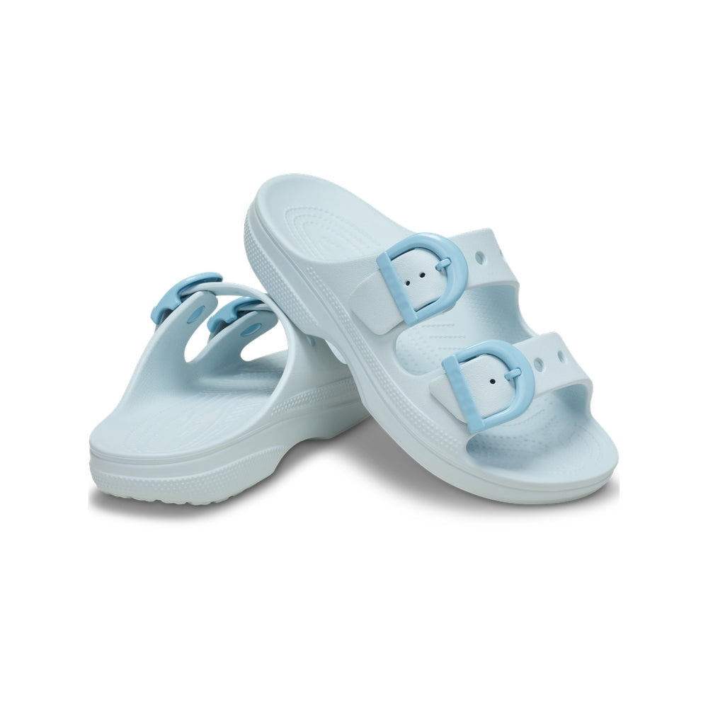 Ladies Dual Buckle Adjustable Slide Sandals