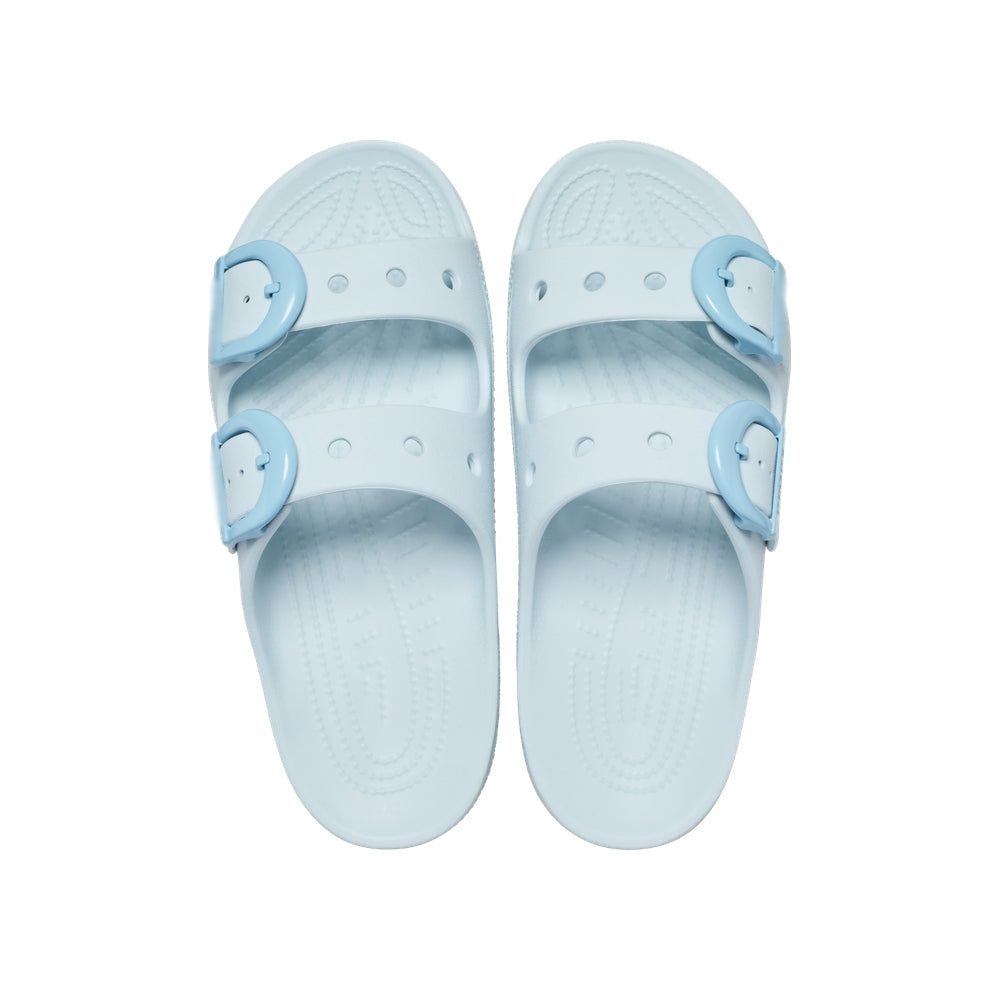 Ladies Dual Buckle Adjustable Slide Sandals