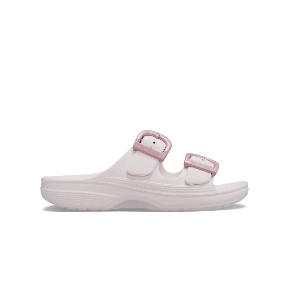 Ladies Dual Buckle Adjustable Slide Sandals