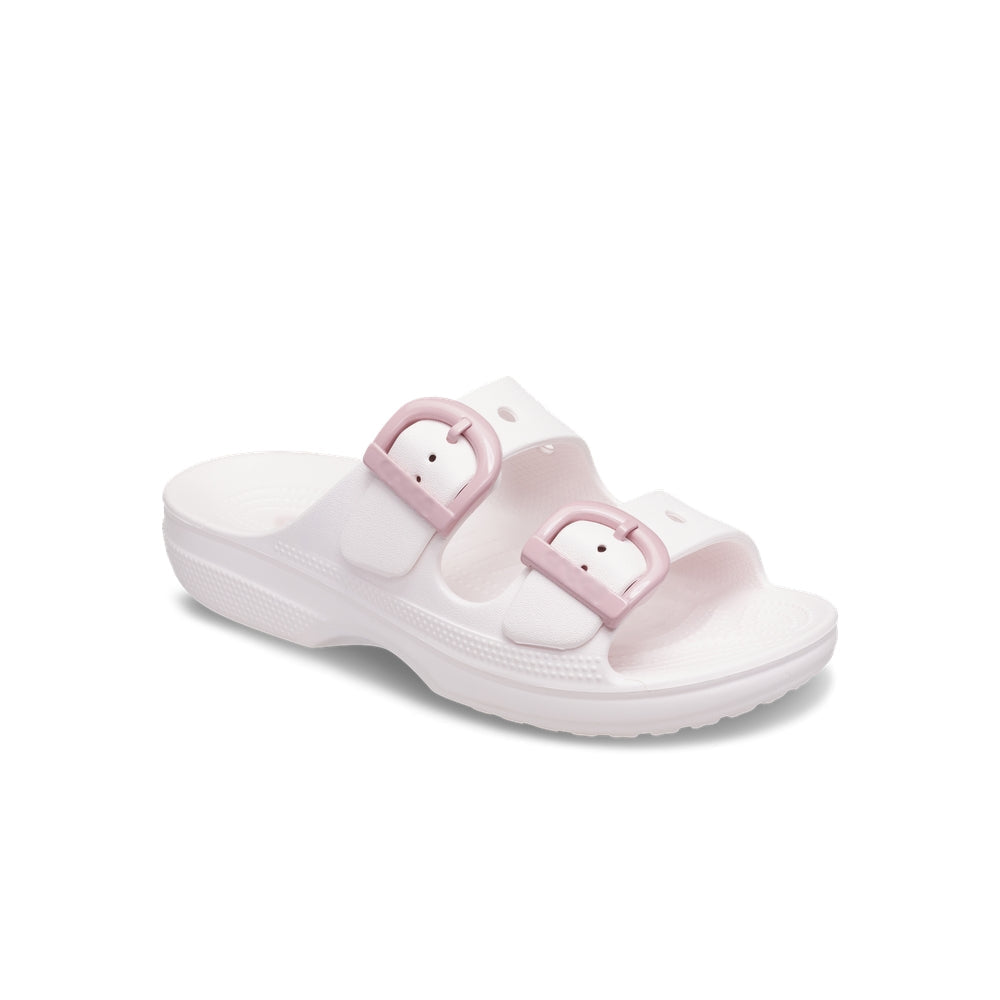 Ladies Dual Buckle Adjustable Slide Sandals