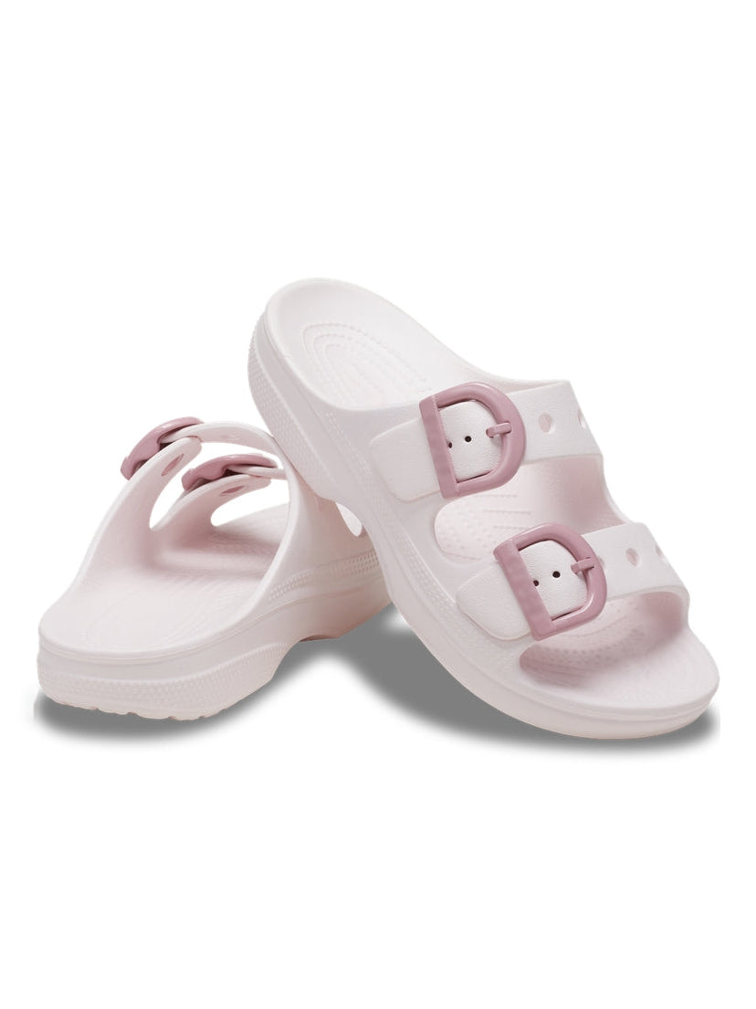 Ladies Dual Buckle Adjustable Slide Sandals