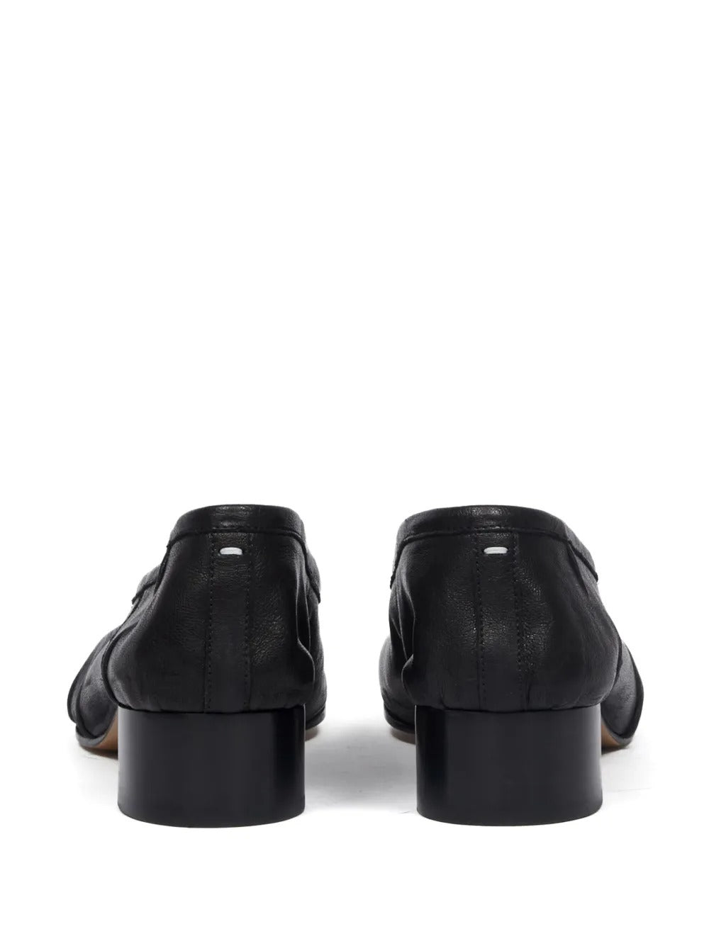Women's Tabi Split-Toe Leather Block-Heel Ballet Flats