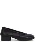 Women's Tabi Split-Toe Leather Block-Heel Ballet Flats