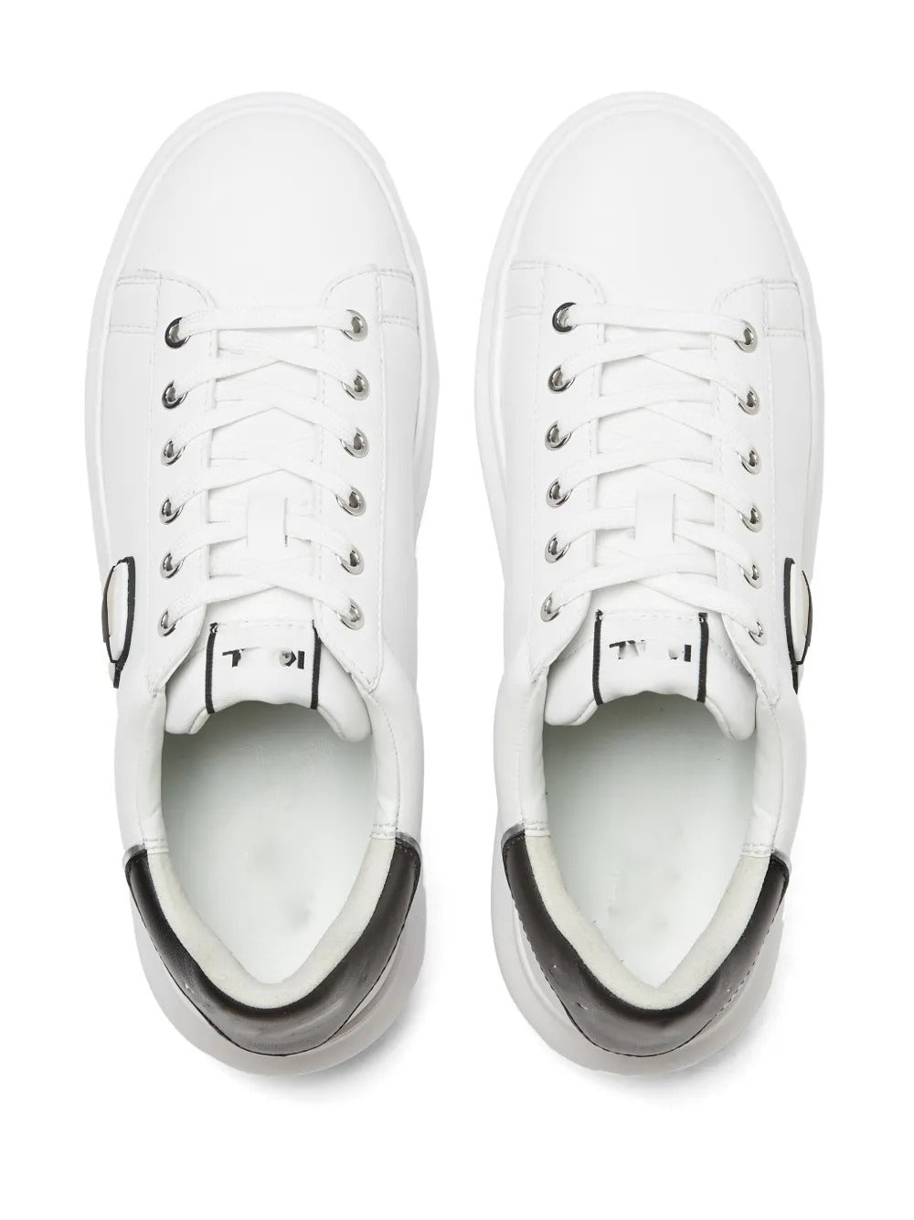 Men's White Leather Cartoon Patch Casual Shoes