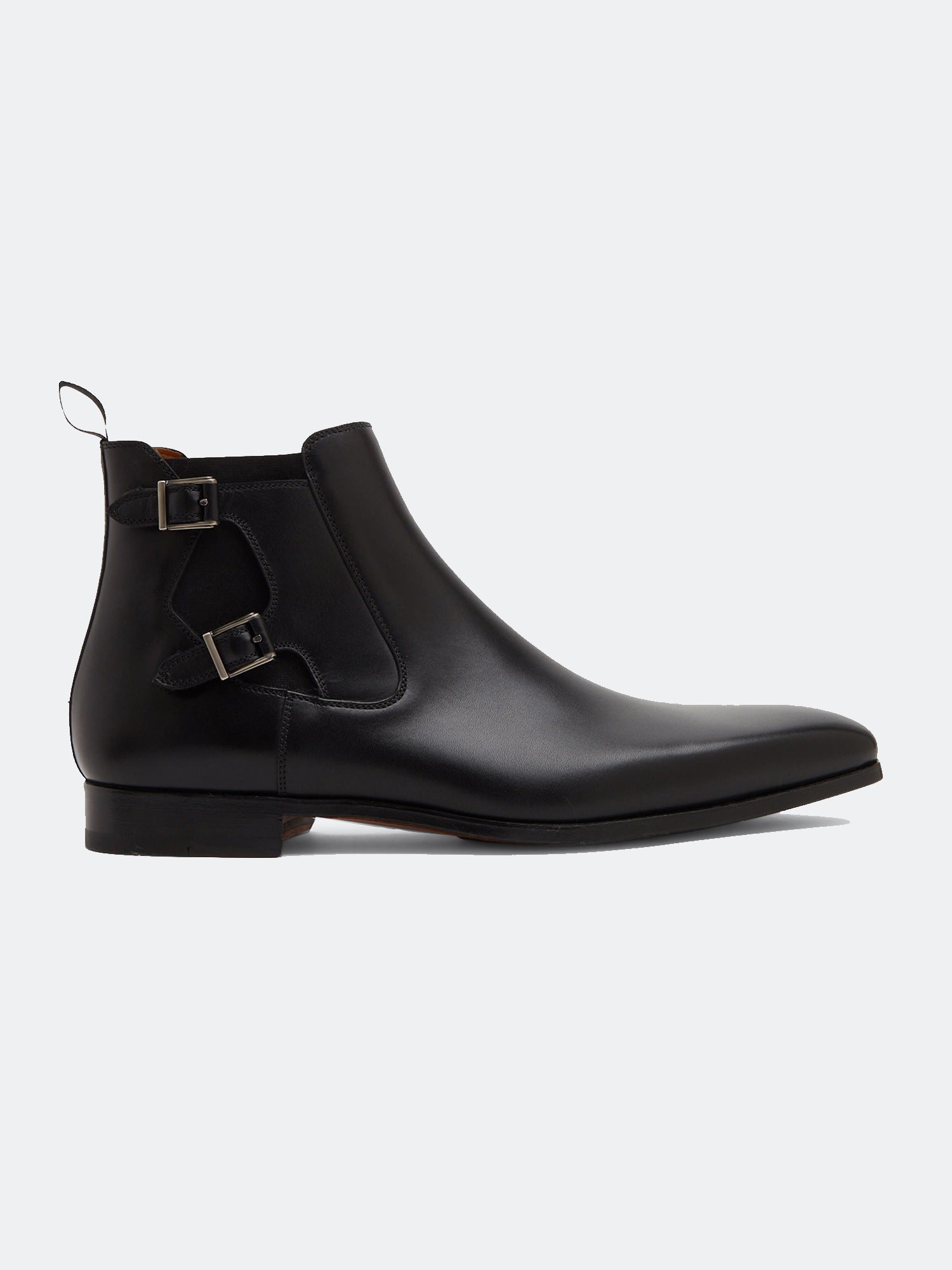 Minimalist Buckle-Accent Dress Ankle Boots
