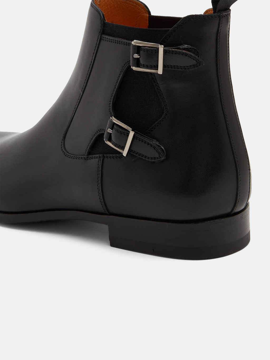 Minimalist Buckle-Accent Dress Ankle Boots