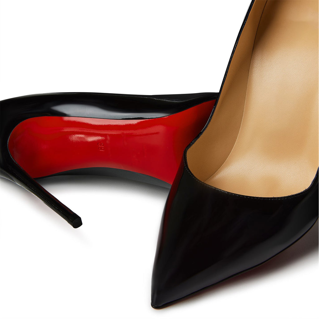 Ladies' Scalloped Edge Patent Red-Sole Pumps