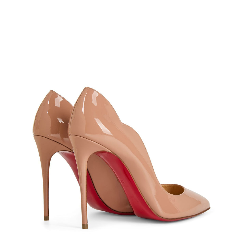 Ladies' Scalloped Edge Patent Red-Sole Pumps