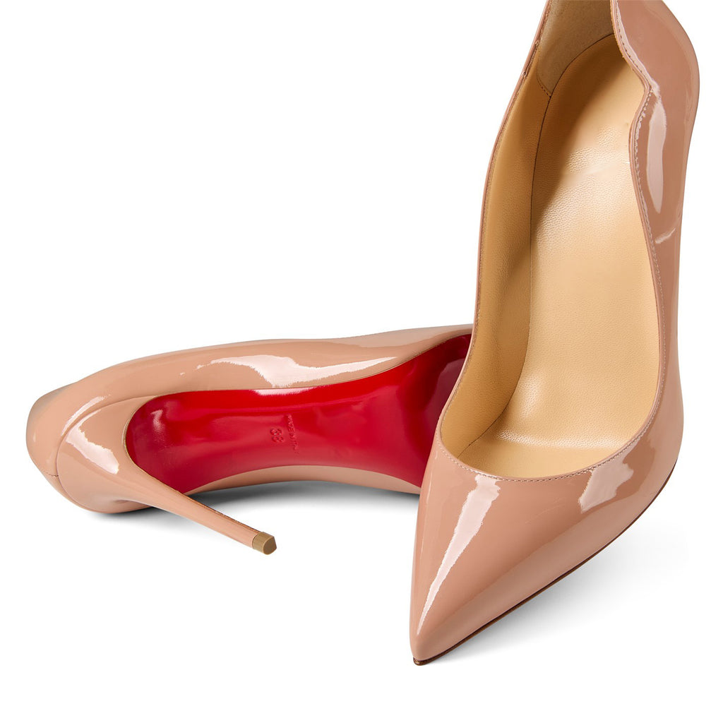 Ladies' Scalloped Edge Patent Red-Sole Pumps