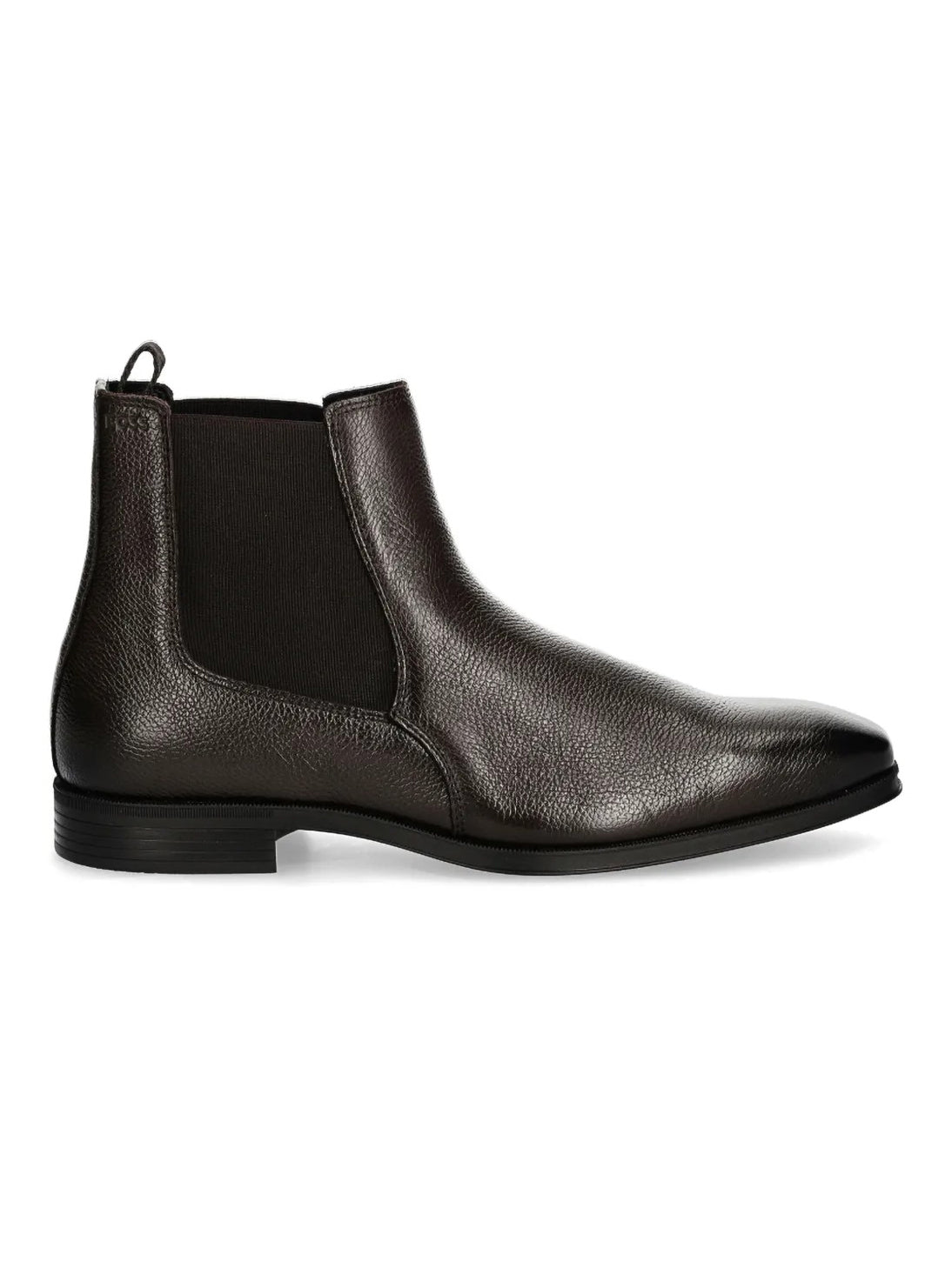 Black Pebbled Leather Chelsea Boots