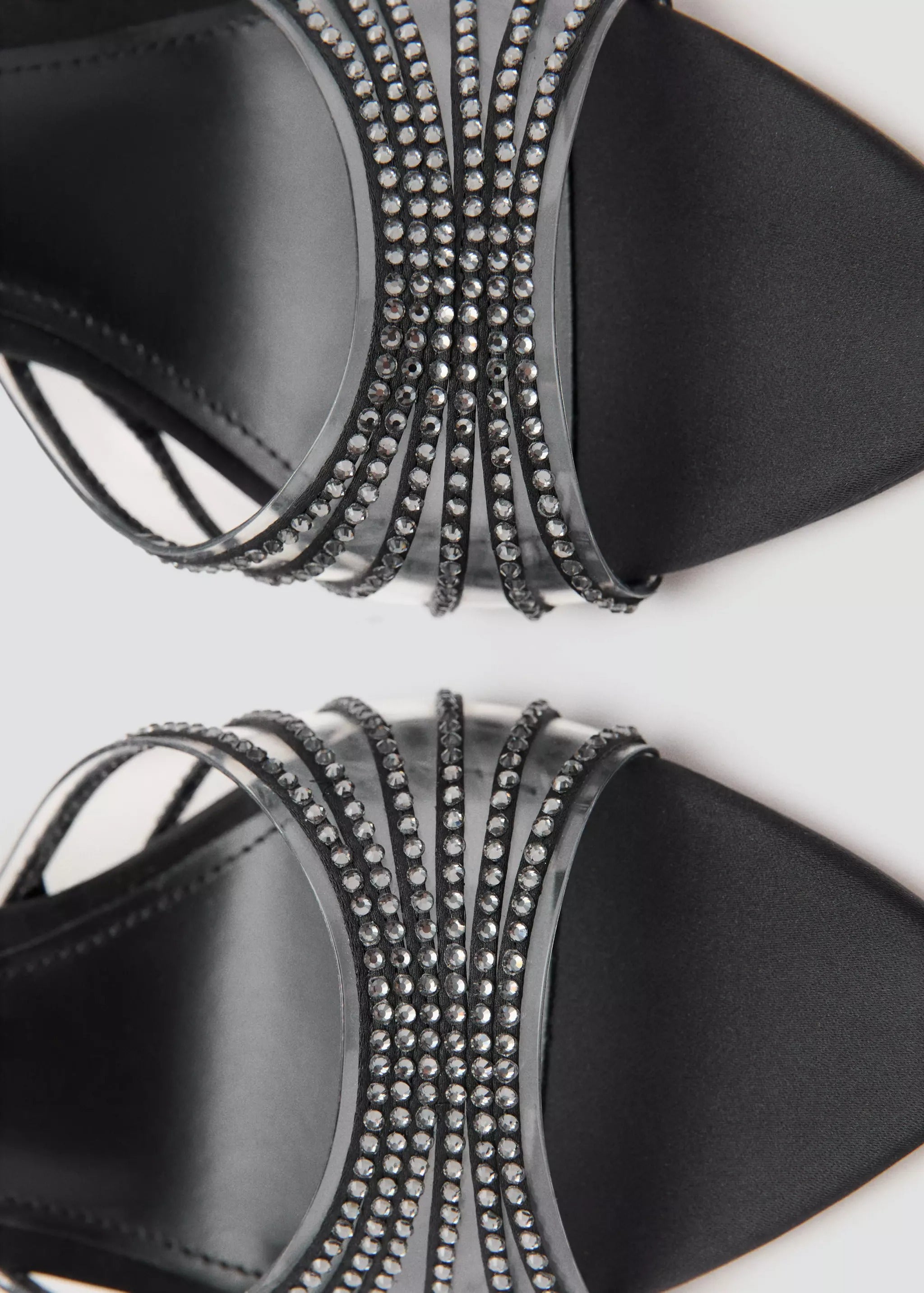 Ladies' Pointed Toe Crystal-Embellished Heel Slides