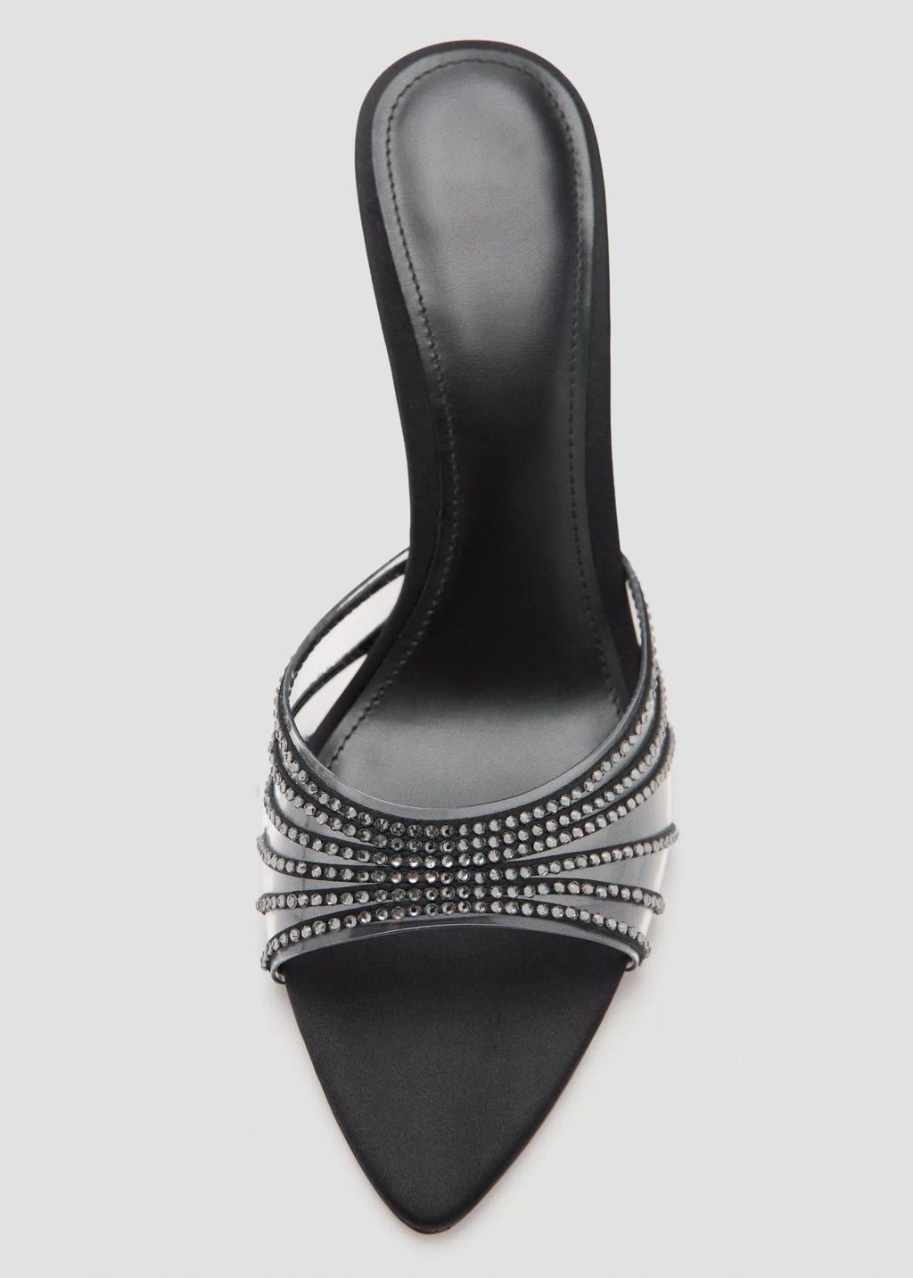 Ladies' Pointed Toe Crystal-Embellished Heel Slides