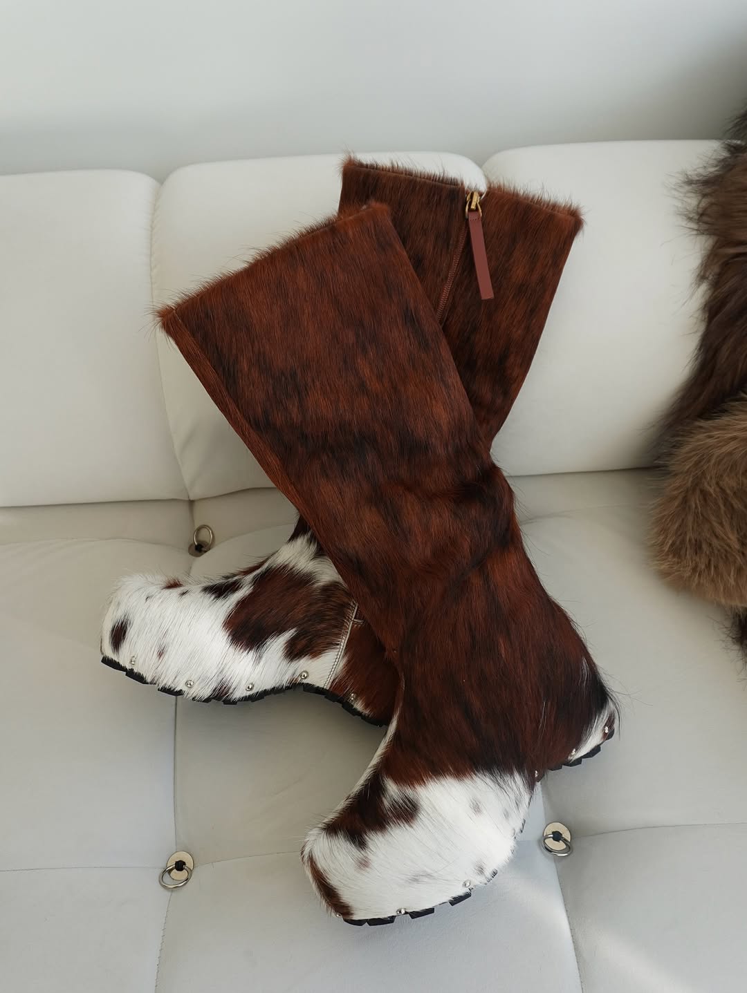 (⏰Last Day Promotion $10 OFF)-Luxury Calf Hair Women’s Knee-High Boots