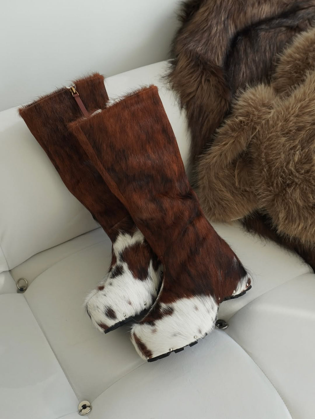 (⏰Last Day Promotion $10 OFF)-Luxury Calf Hair Women’s Knee-High Boots