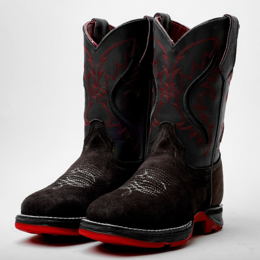 EXCLUSIVE Black Rough-Out Boots