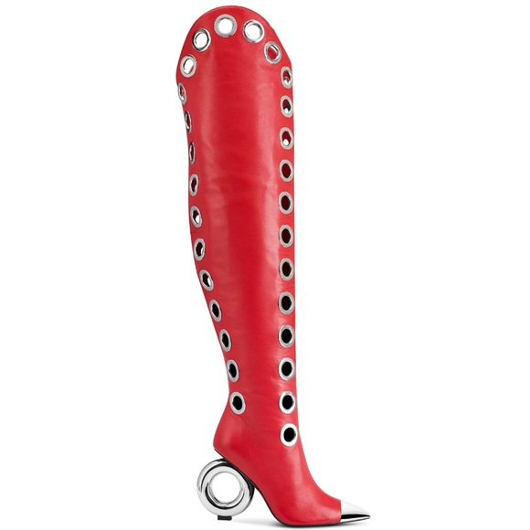 (⏰Last Day Promotion $10 OFF)-Over the Knee Boots with Silver Spherical Heels