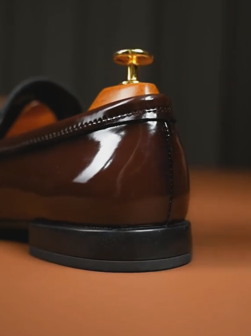 Glossy Slip-On Dress Shoes