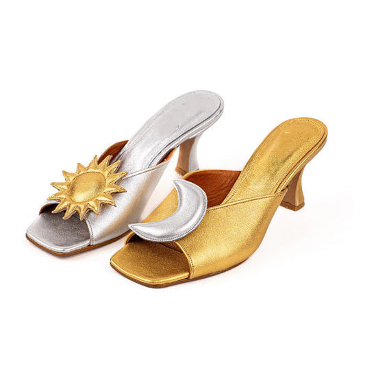 Sun and Crescent Moon Heel