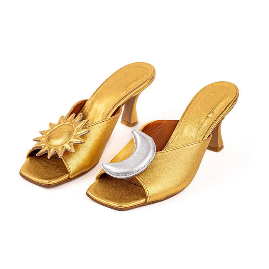 Sun and Crescent Moon Heel